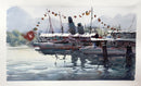 Lucerne Dock - Watercolour Painting - Marco Bucci Art Store