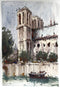 Notre Dame Cathedral - Watercolour Painting - Marco Bucci Art Store