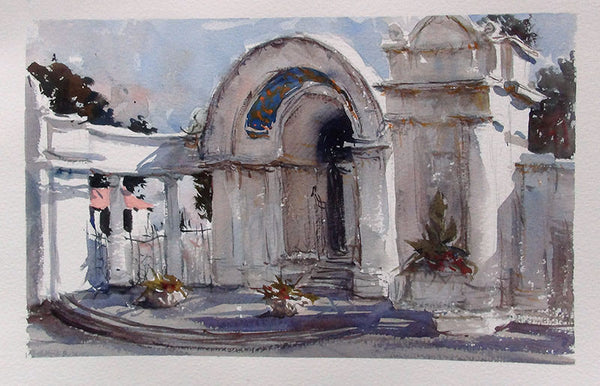 SOLD - Sunnyside Facade - watercolour Painting - Marco Bucci Art Store